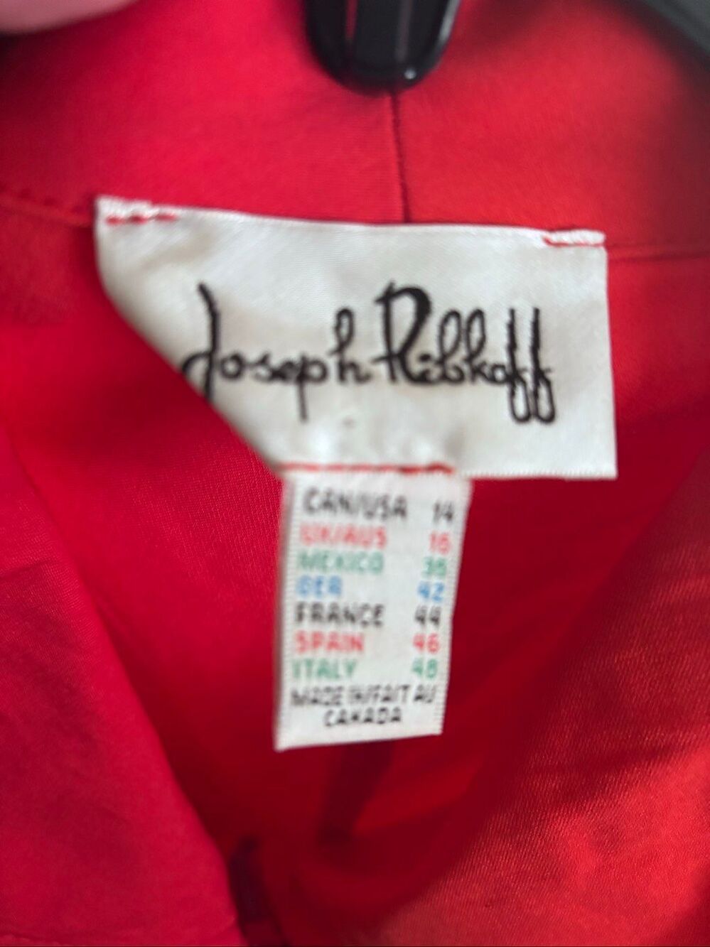 Joseph Ribkoff Red Rusched Front Jacket - Picture 4 of 5